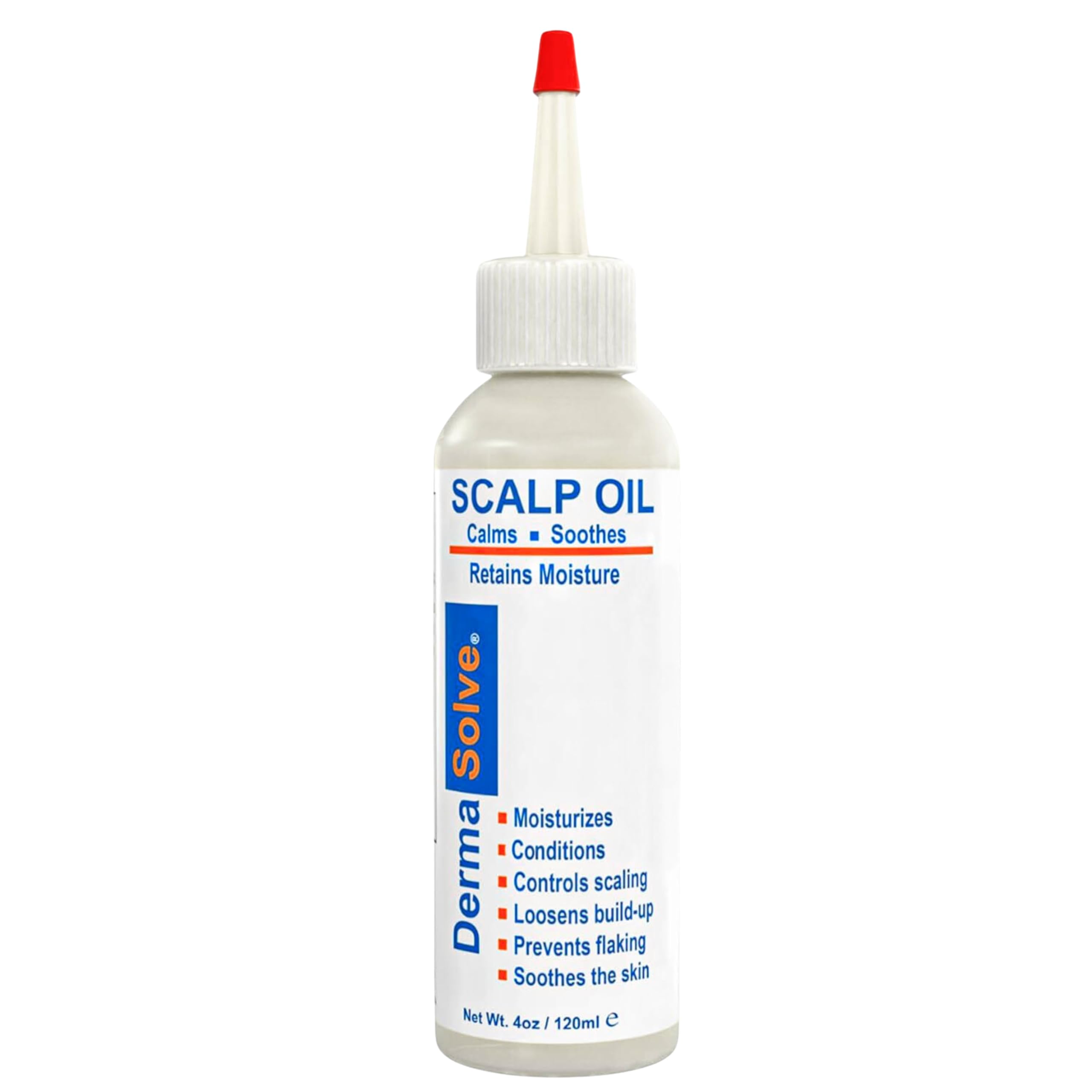 Dermasolve huile cuir chevelu bouteille – soulage démangeaisons et apporte confort.