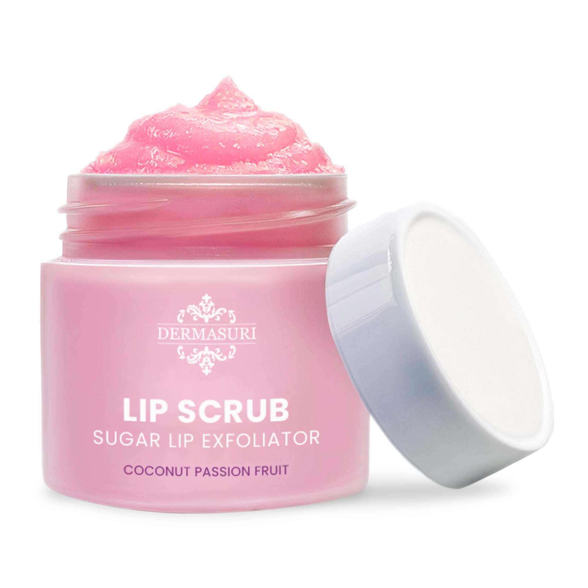 Dermasuri exfoliante labial con azúcar para suavizar labios secos