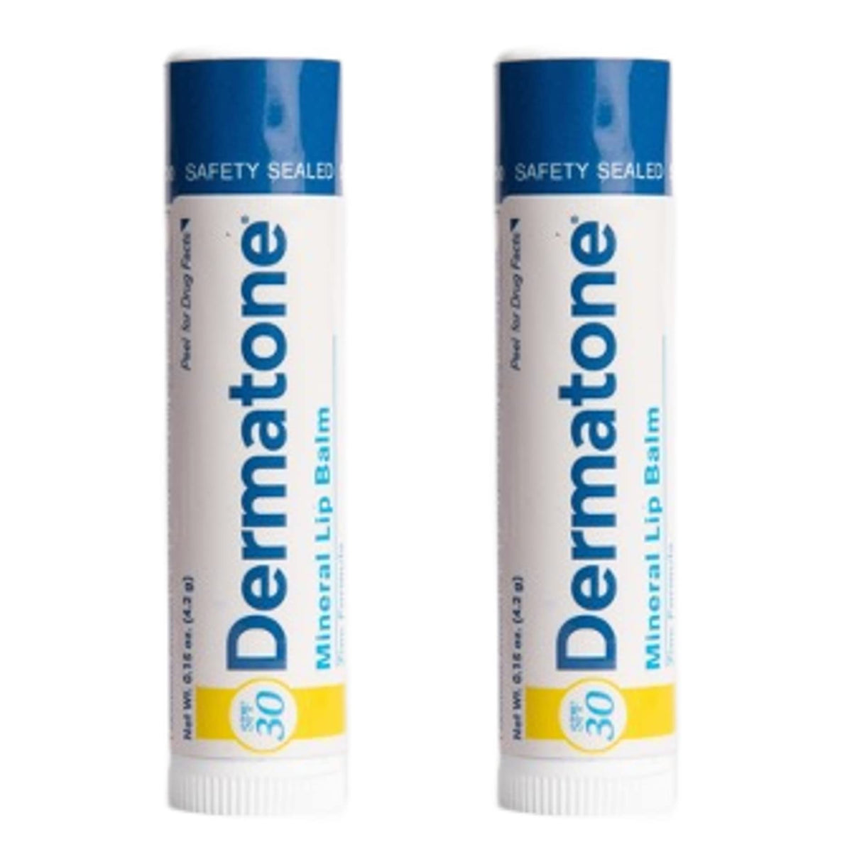Dermatone bálsamo labial mineral SPF30 protegiendo labios del sol.