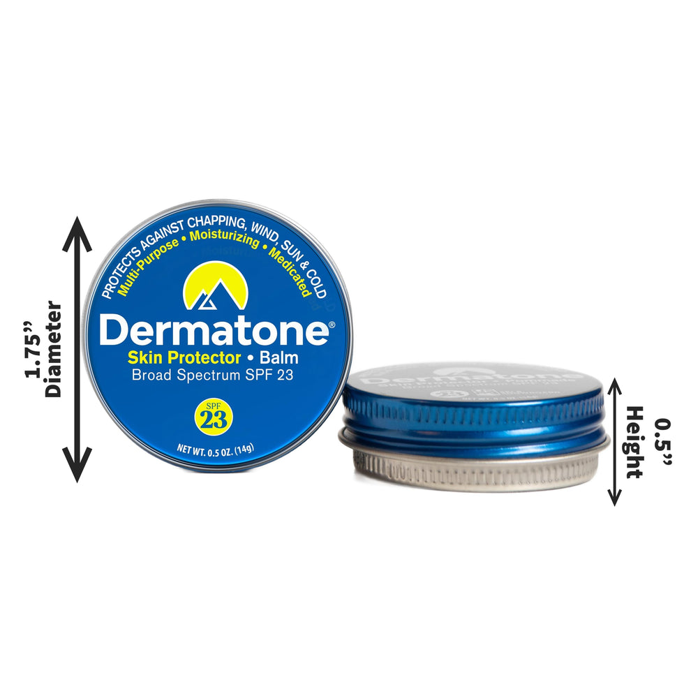 Dermatone envase-tin-viaje perfecto para mochila y viaje.
