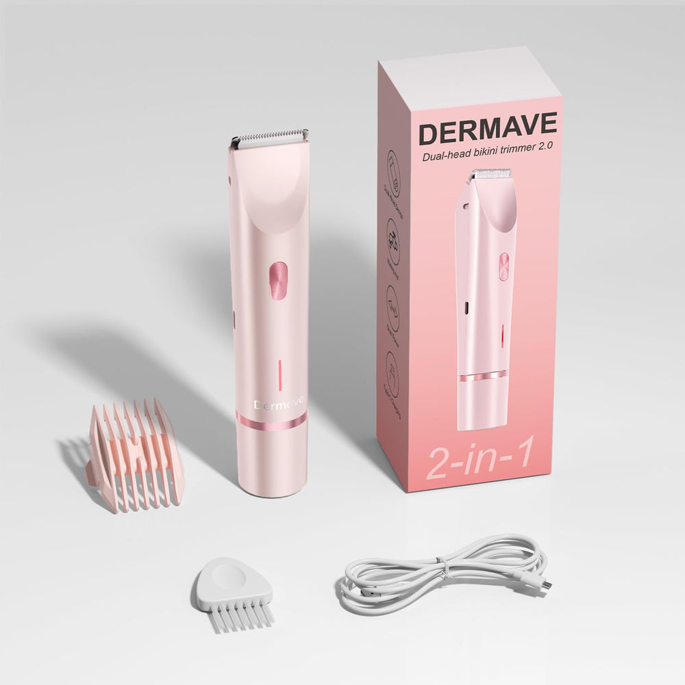Dermave Bikini Trimmer carga USB-C para recargas rápidas en casa.