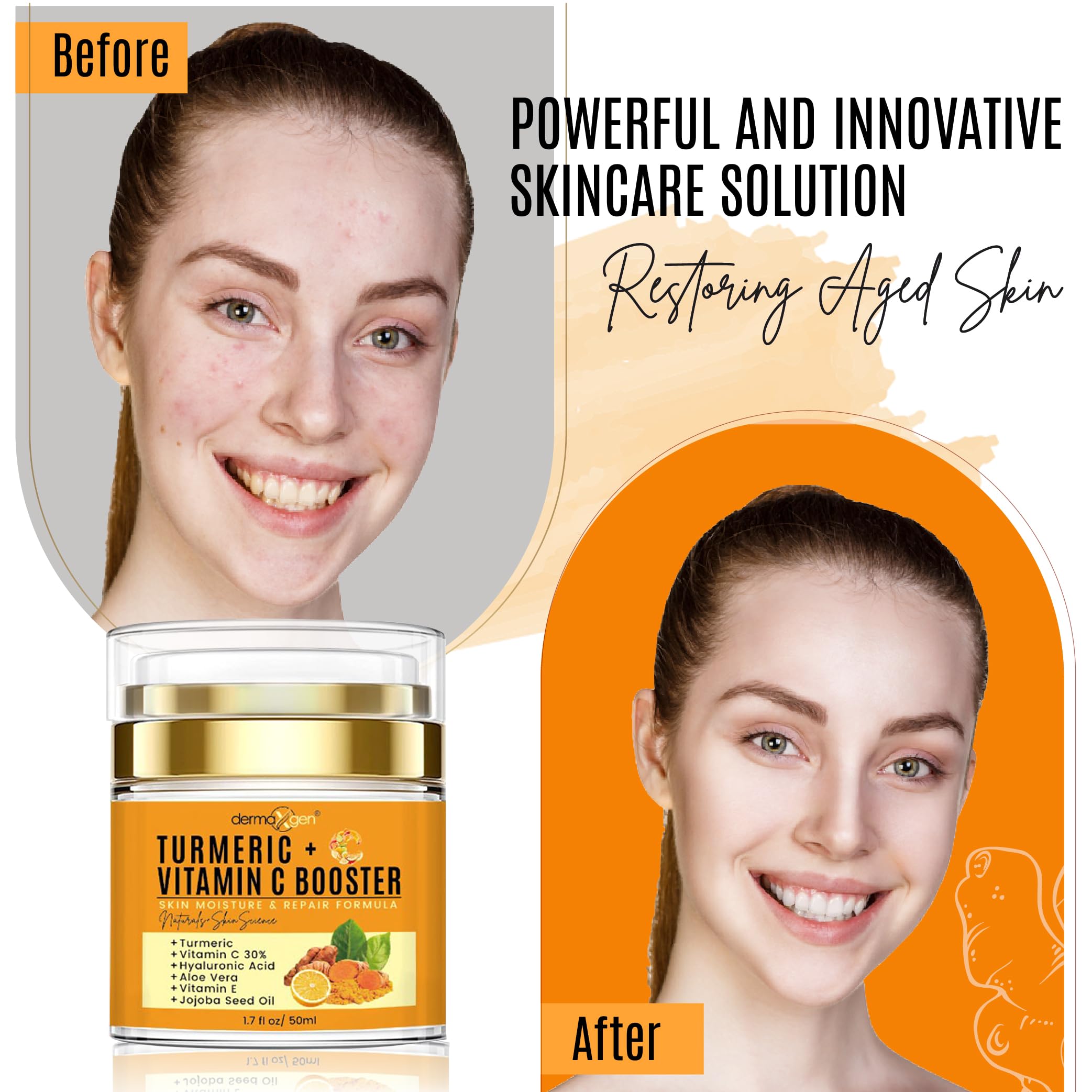 DERMAXGEN crema facial anti-edad con antioxidantes, ayuda a una piel más firme.