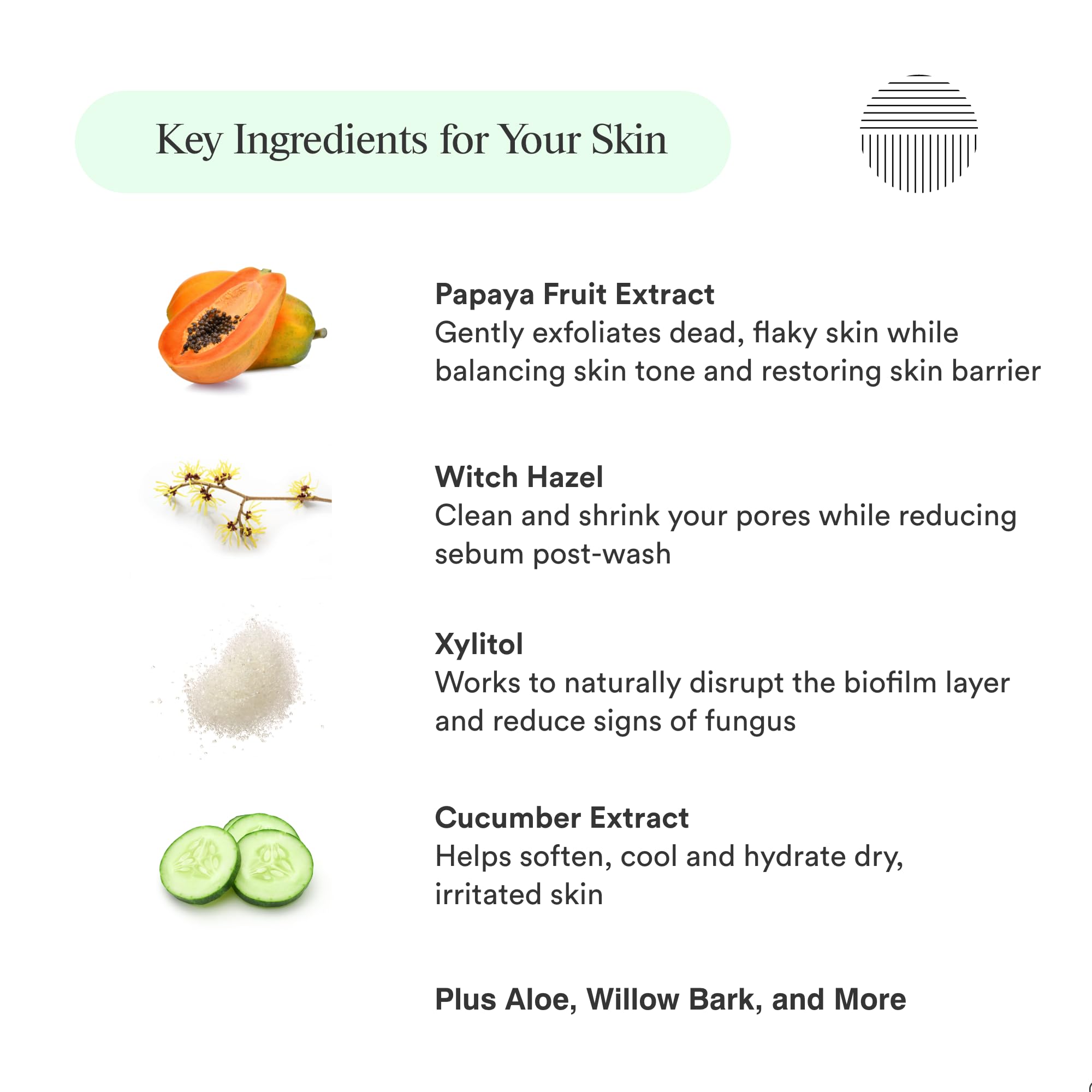 Dermazen Purificador: fórmula de ingredientes mínimos sin fragancias ni parabenos.