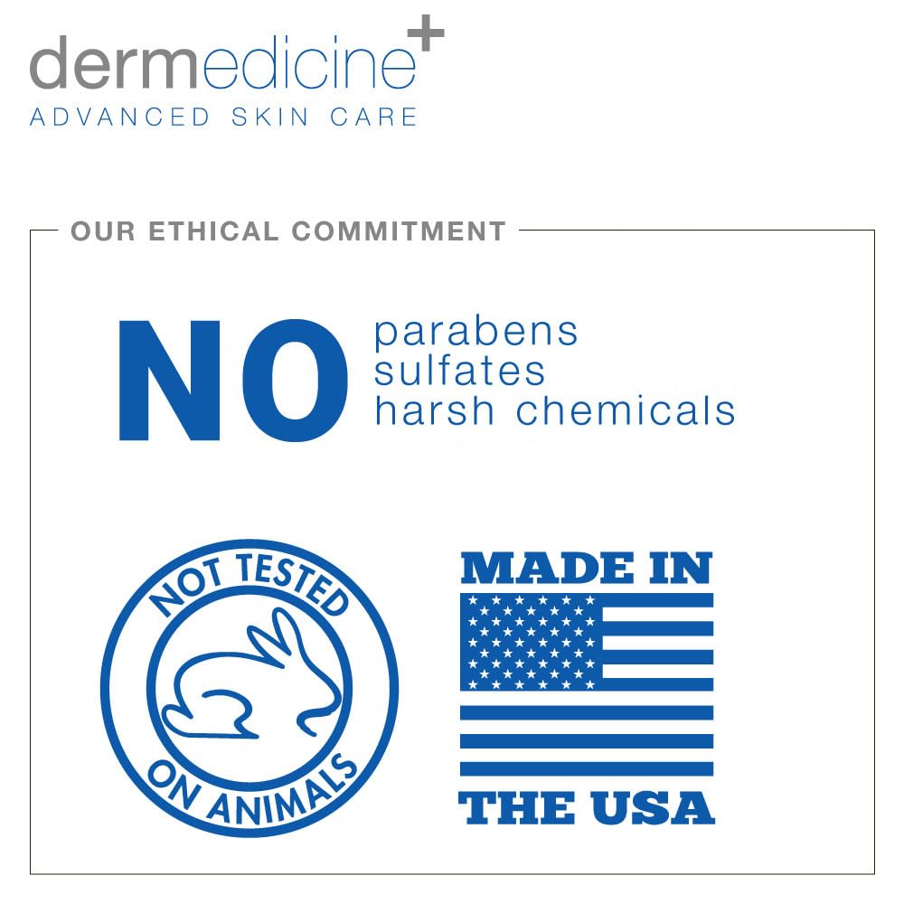 Dermedicine ingredientes clave, vitamina C y niacinamida para tono uniforme.