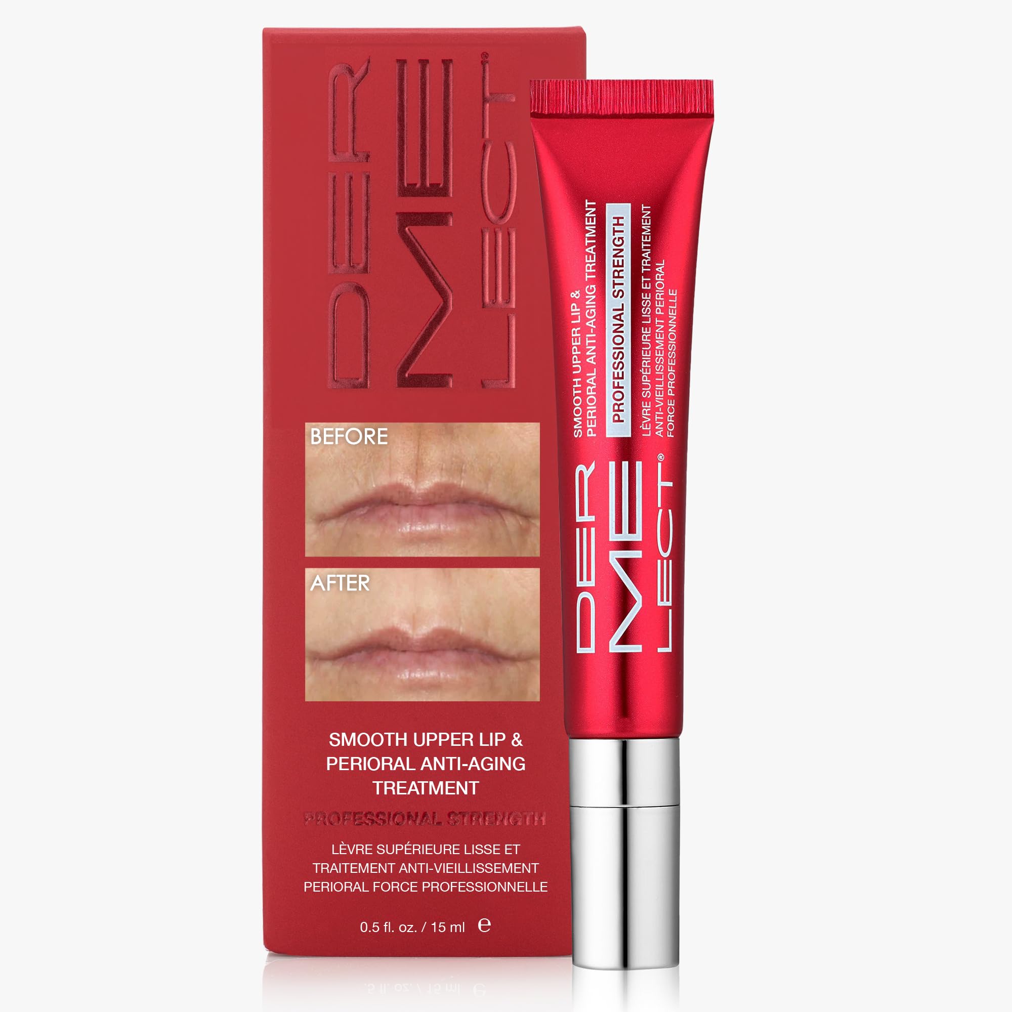 Dermelect Smooth Upper Lip con aplicador ceramico para una aplicacion precisa alrededor del contorno