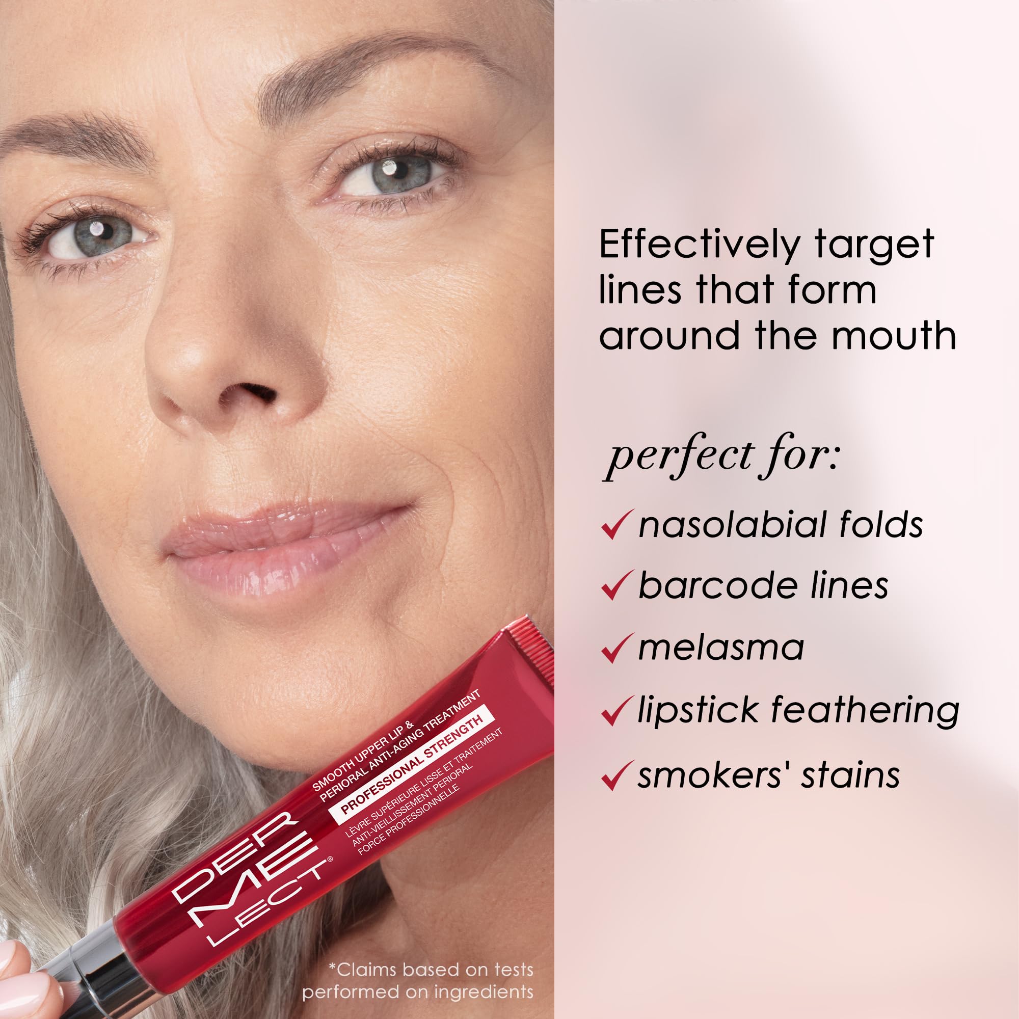 Dermelect Smooth Upper Lip textura cremosa para hidratacion suave