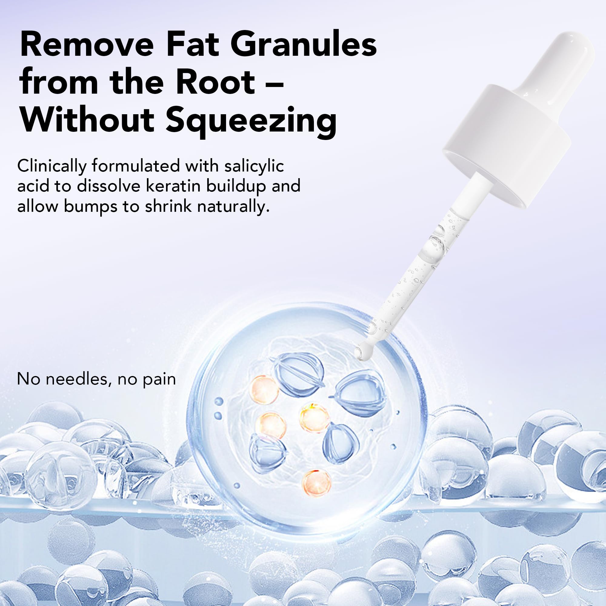 DERMFREE Milia Remover aplicación cercana al ojo para uso diario