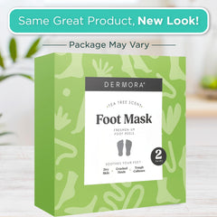 DERMORA mascarilla de pies: pies dentro de las medias para tratamiento