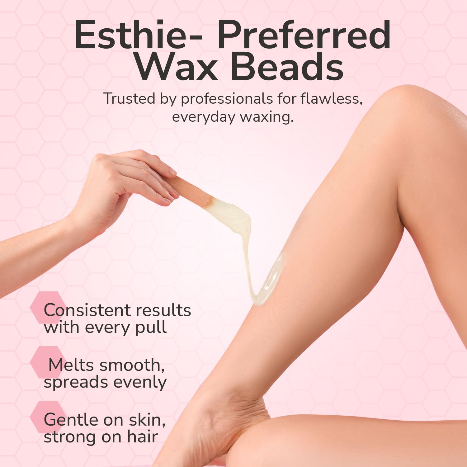 Dermwax WAXXED: textura flexible, mantiene suavidad durante la aplicación.