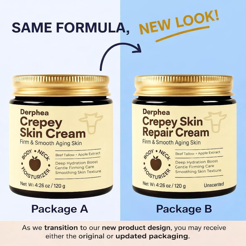 DERPHEA Crepey Skin Repair textura crepé en la piel, tacto más suave.