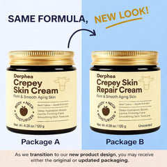 DERPHEA Crepey Skin Repair textura crepé en la piel, tacto más suave.