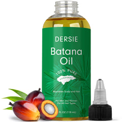 Dersie Batana Aceite, botella derramándose, ideal para aplicación precisa.
