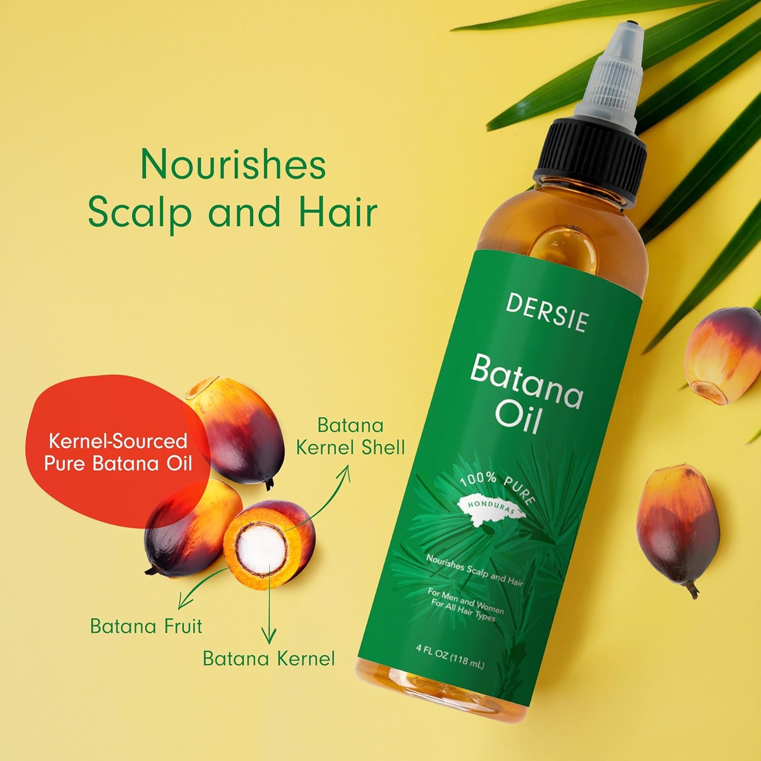 Dersie Batana Oil olor natural suave para cabello saludable
