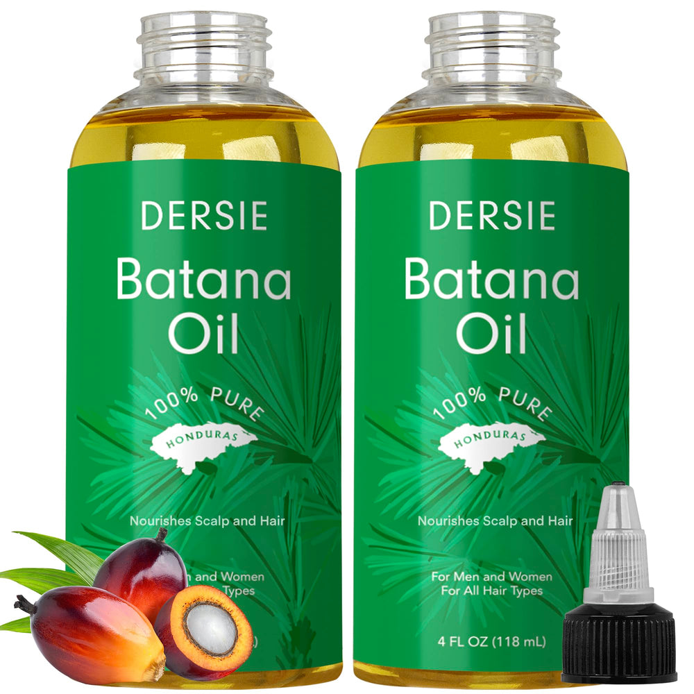 Dersie Batana Oil pack de dos botellas para cuidado capilar práctico