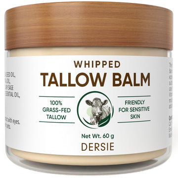 Dersie crema batida de sebo, textura esponjosa para hidratación suave y rápida.