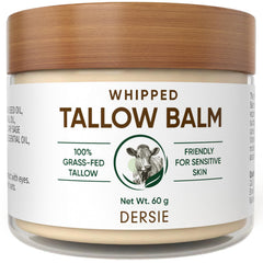 Dersie crema batida de sebo, textura esponjosa para hidratación suave y rápida.