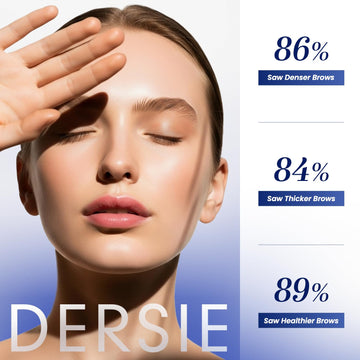 Paquete de Dersie Serum para cejas con diseño de caja y producto.
