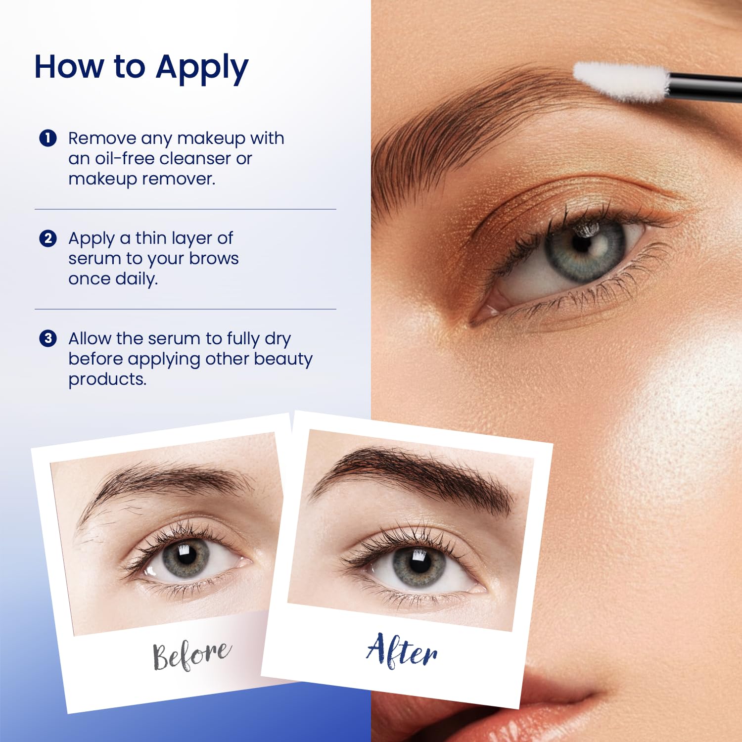 Rutina nocturna con Dersie: cuidado de cejas para más fortaleza.
