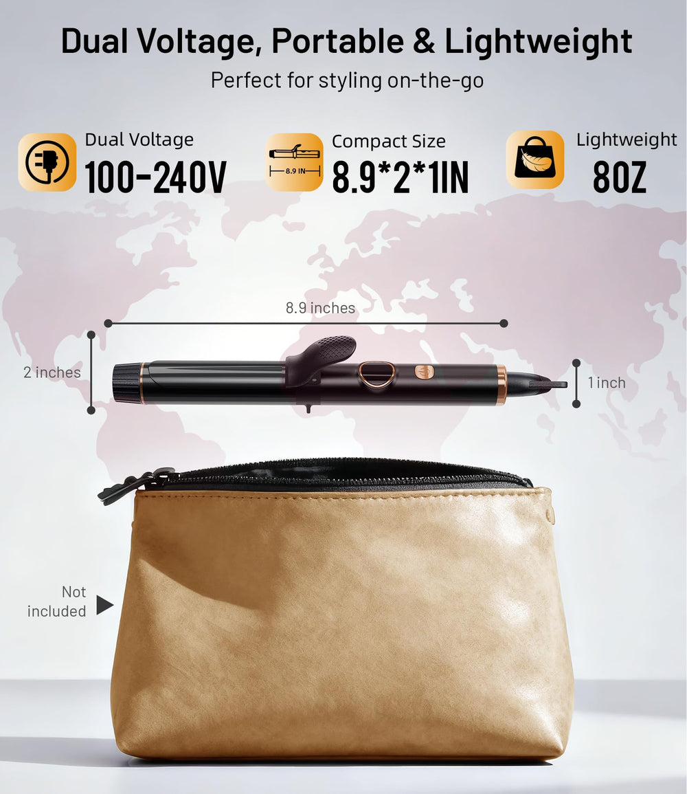 Desalo rizador mini con voltaje dual 110-240V para viajar