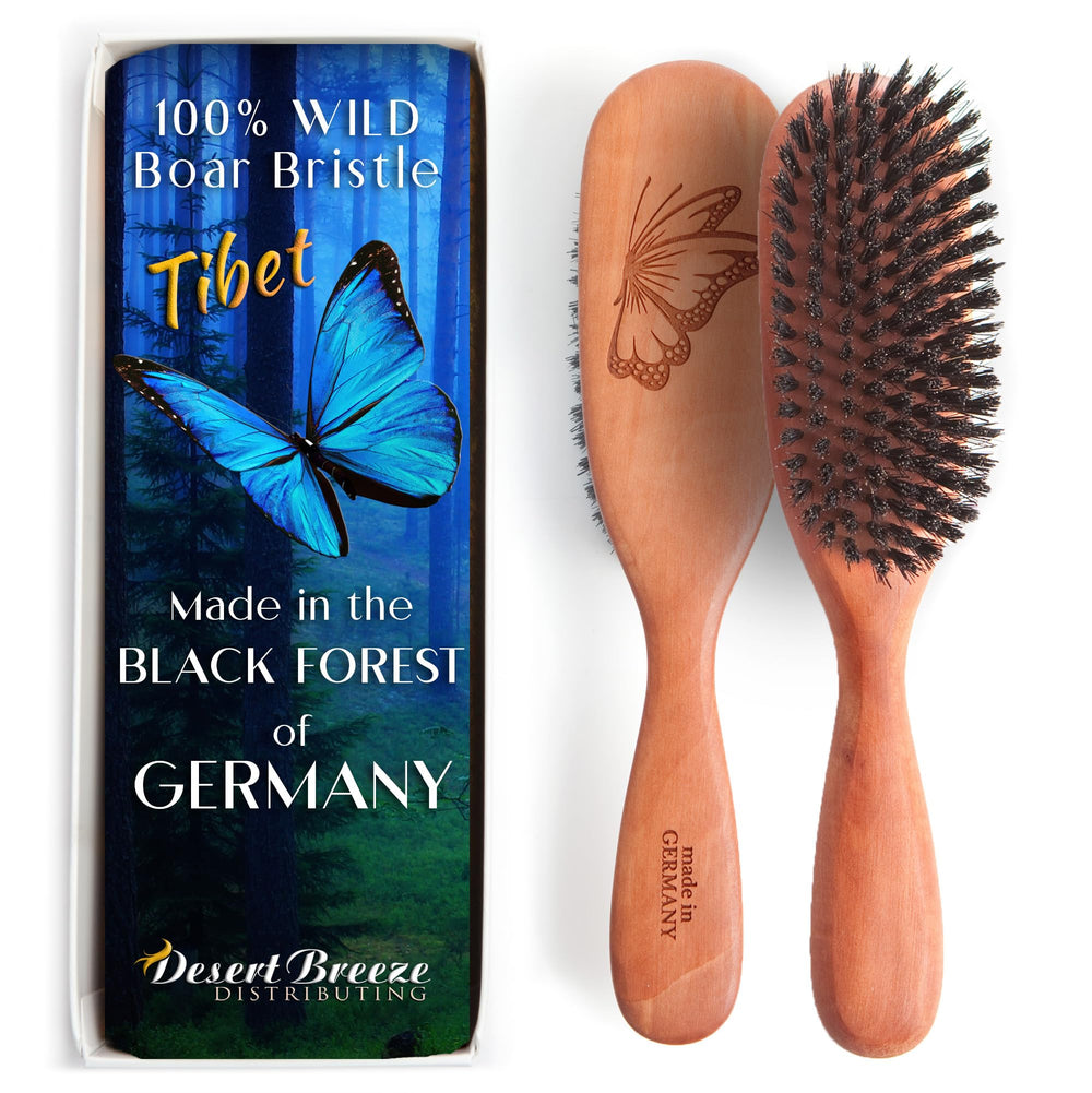 Desert Breeze Cepillo de cerdas de jabalí para desenredar suavemente el cabello.