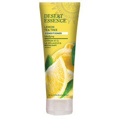 Desert Essence Acondicionador Limón Tea Tree: botella visible y aroma refrescante para cabello limpio.