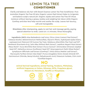 Desert Essence Acondicionador Limón Tea Tree: textura ligera que no deja sensación grasosa.
