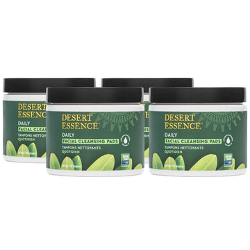 Almohadillas Desert Essence con árbol de té para limpieza suave y refrescante.