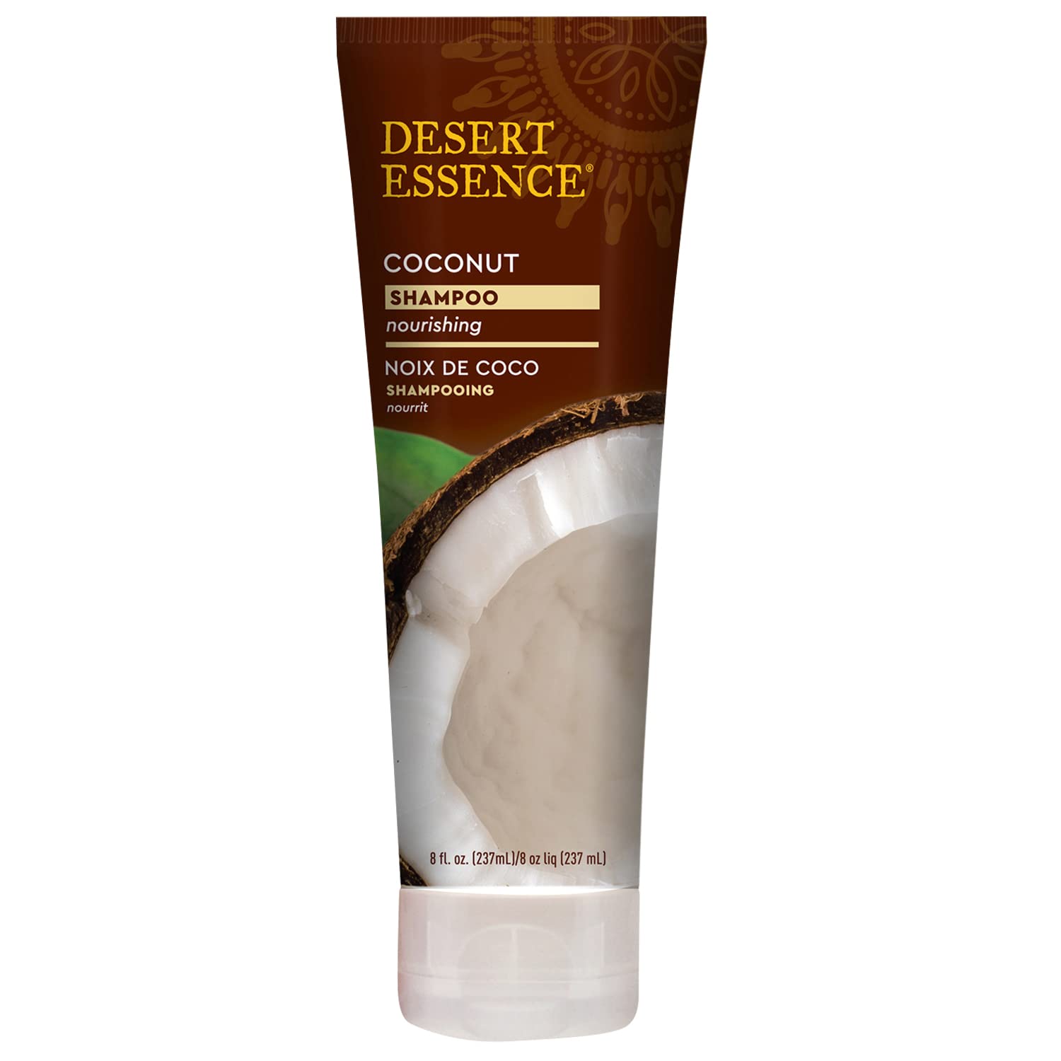 Desert Essence Champú Coco; espuma suave para cabello suave y manejable