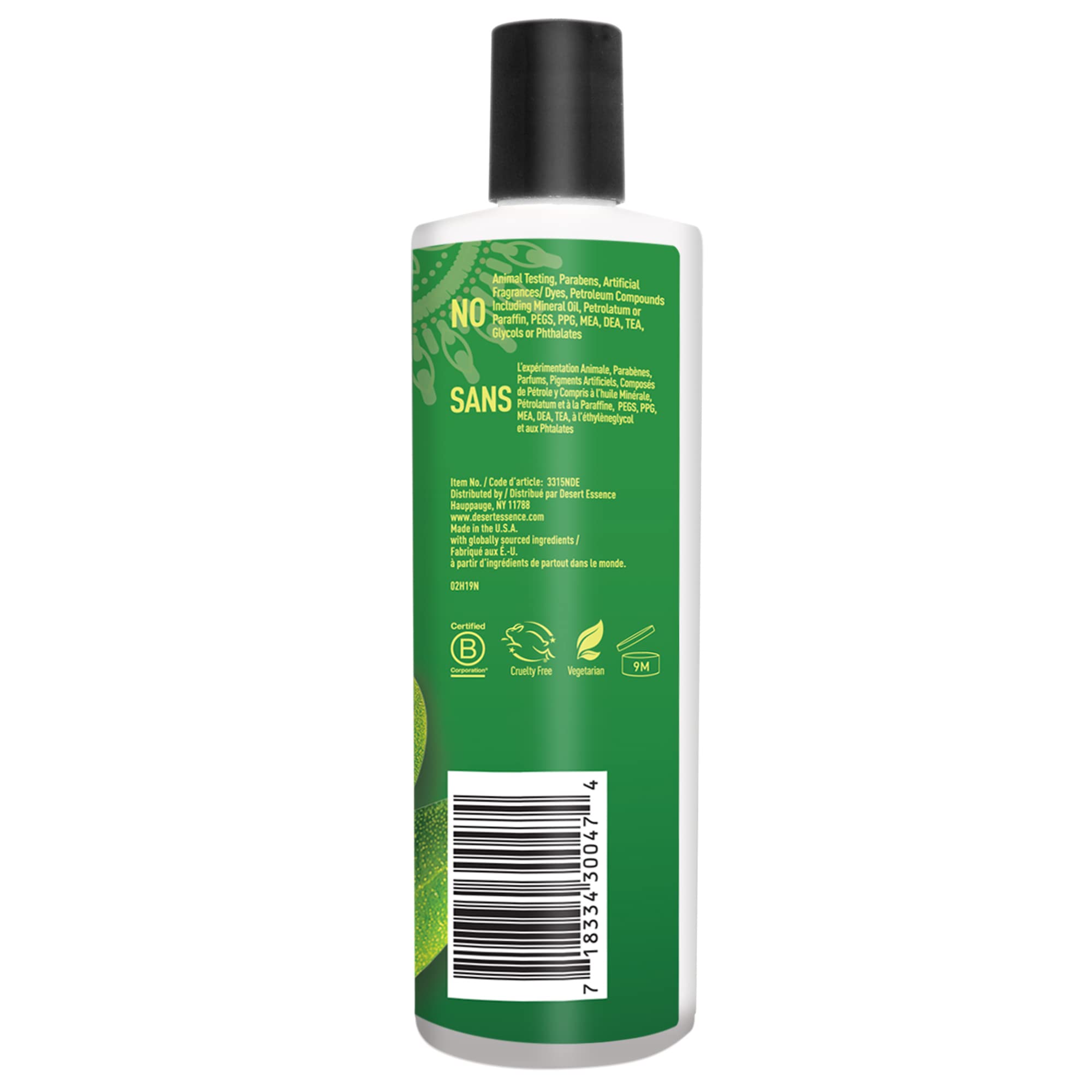 Desert Essence Tea Tree Condicionador, manteca de murumuru ofrece hidratación ligera.