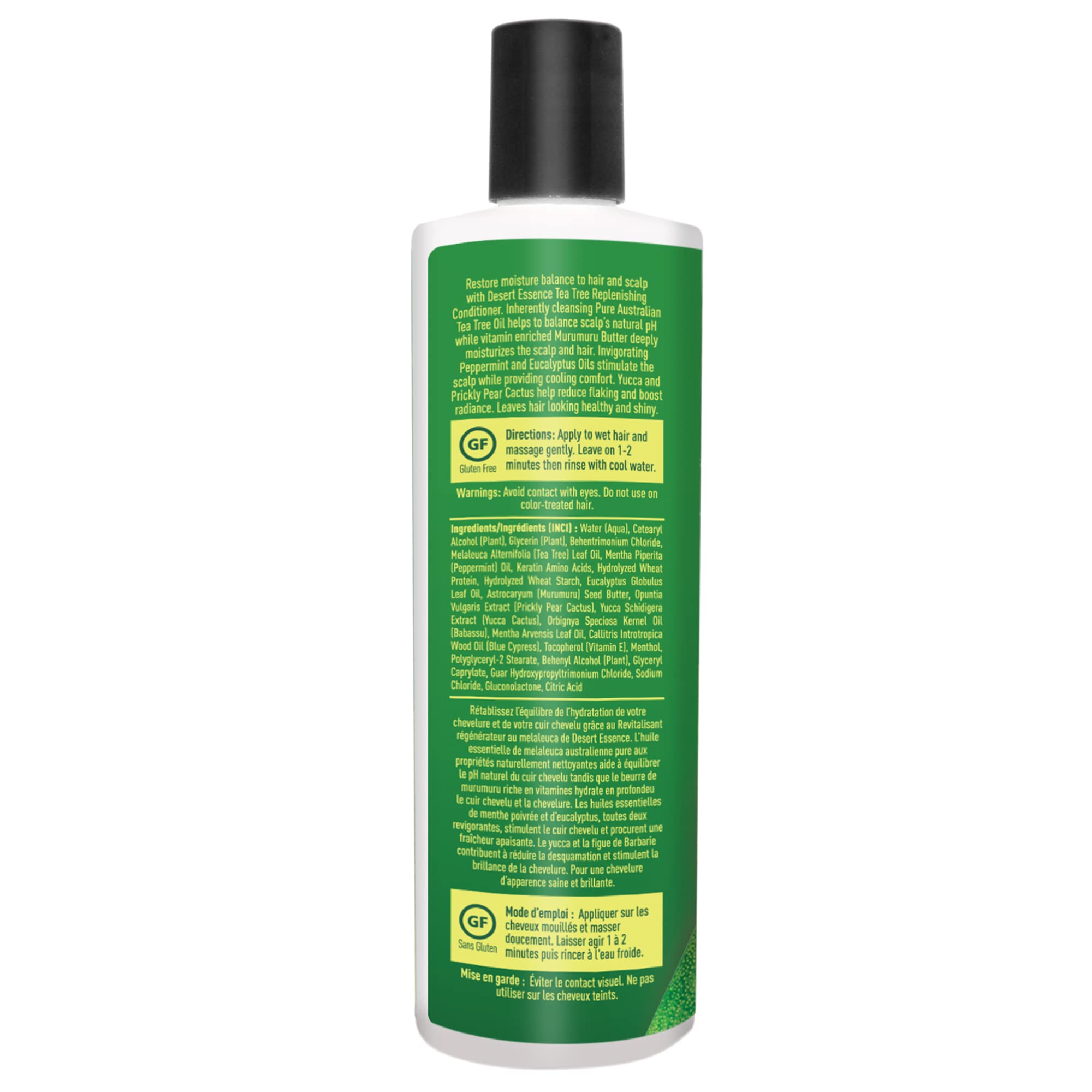 Desert Essence Tea Tree Condicionador, textura cremosa para deslizamiento suave.
