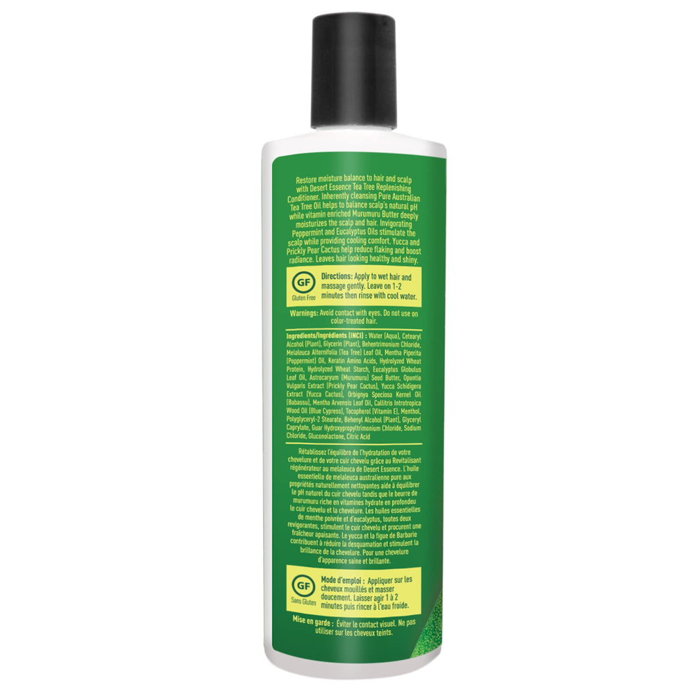 Desert Essence Tea Tree Condicionador, textura cremosa para deslizamiento suave.