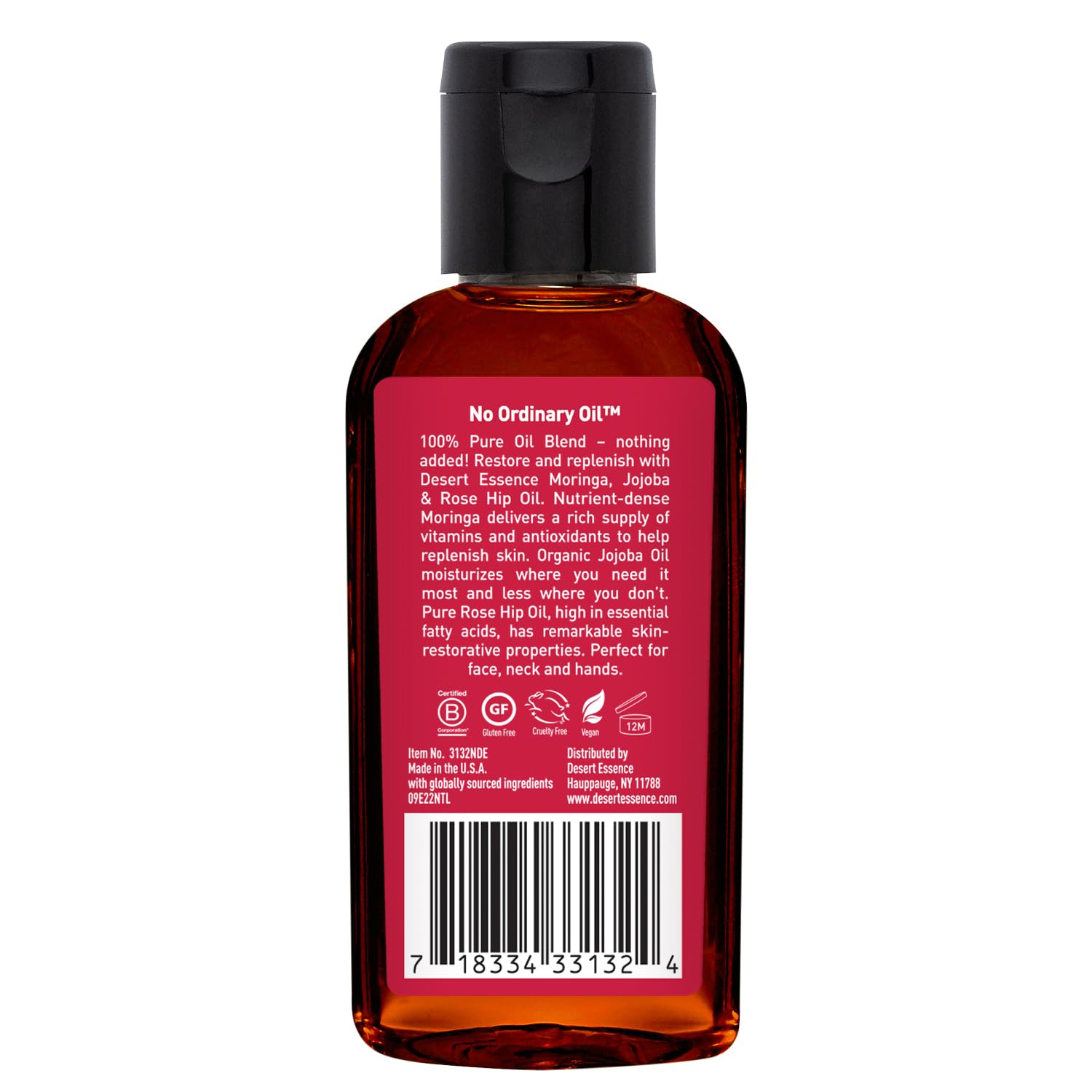 Desert Essence Envase certificado orgánico: producción responsable