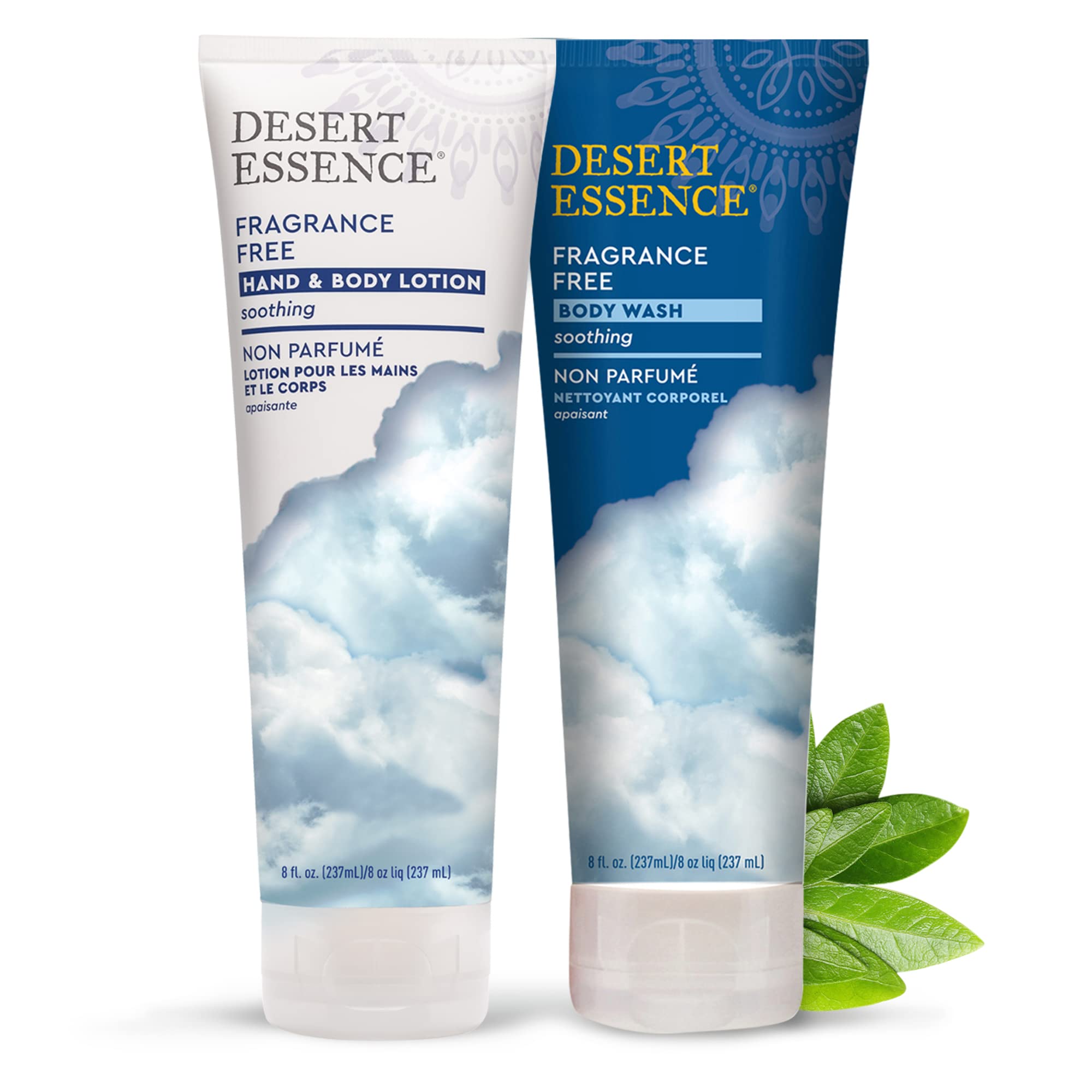 Desert Essence opción vegana y libre de gluten, cuidado consciente.