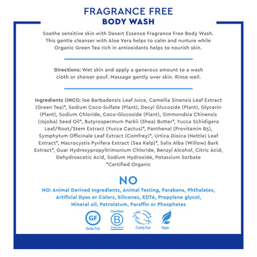 Desert Essence gel con té verde, antioxidantes para la piel.