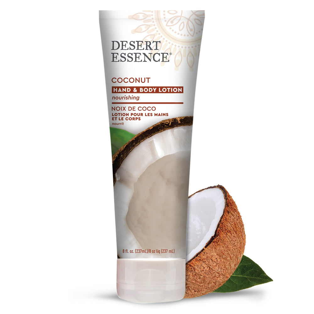 Desert Essence loción coco, aplicación suave para piel sedosa