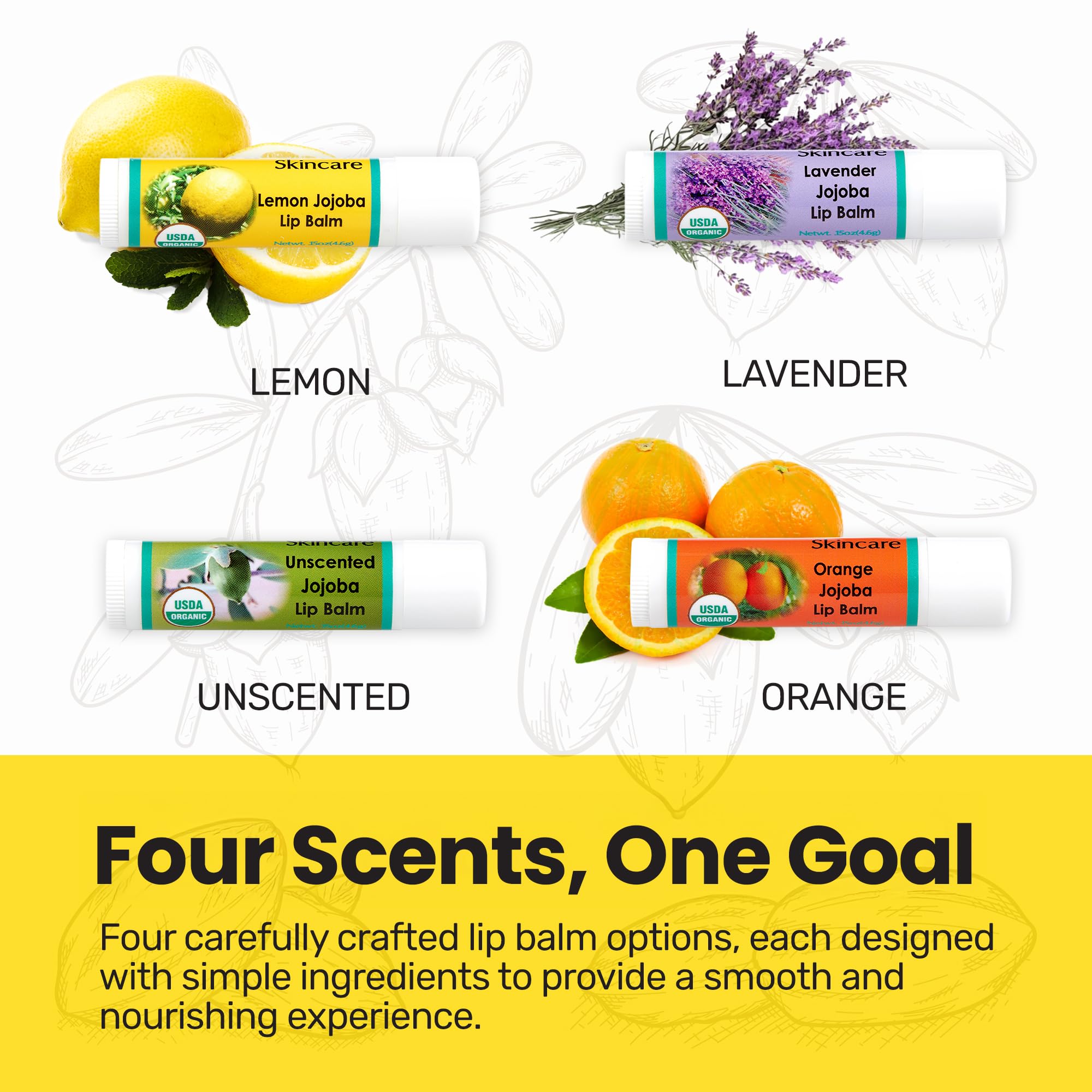Desert Oasis Skincare bálsamo labial limón, contenido 70% jojoba para hidratación ligera