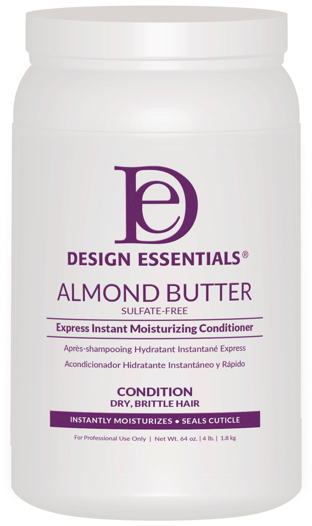 Design Essentials Acondicionador Expreso de Mantequilla de Almendra, vertido en botella para hidratación rápida