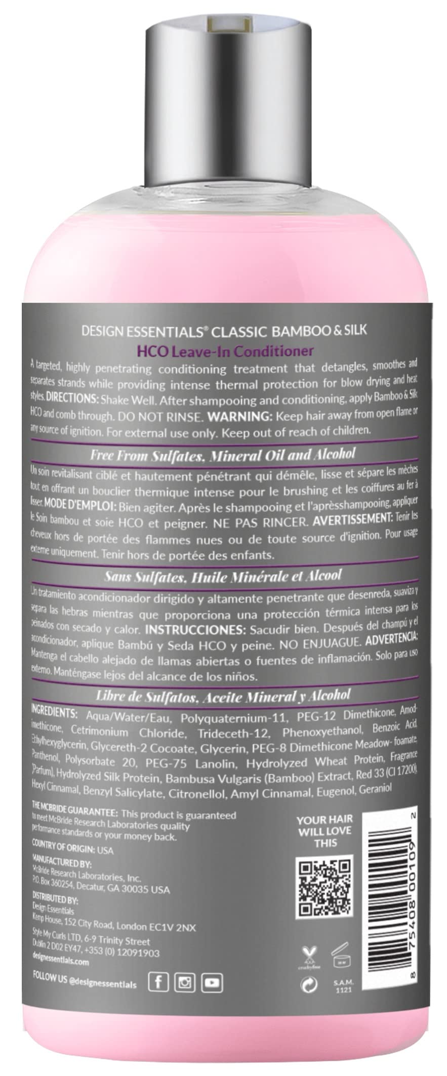 Design Essentials Bamboo & Silk HCO: cabello suave tras la aplicación