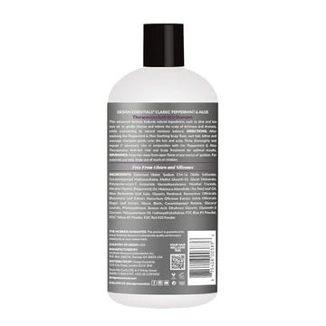 Design Essentials antipicor shampoo en aplicación suave para calmar y nutrir el cuero cabelludo