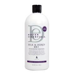 Design Essentials Milk & Honey 6N1 Conditionneur, détail de la bouteille, hydratation durable