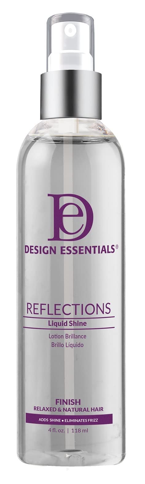 Design Essentials Reflections: botella con brillo ligero para acabado luminoso y suave