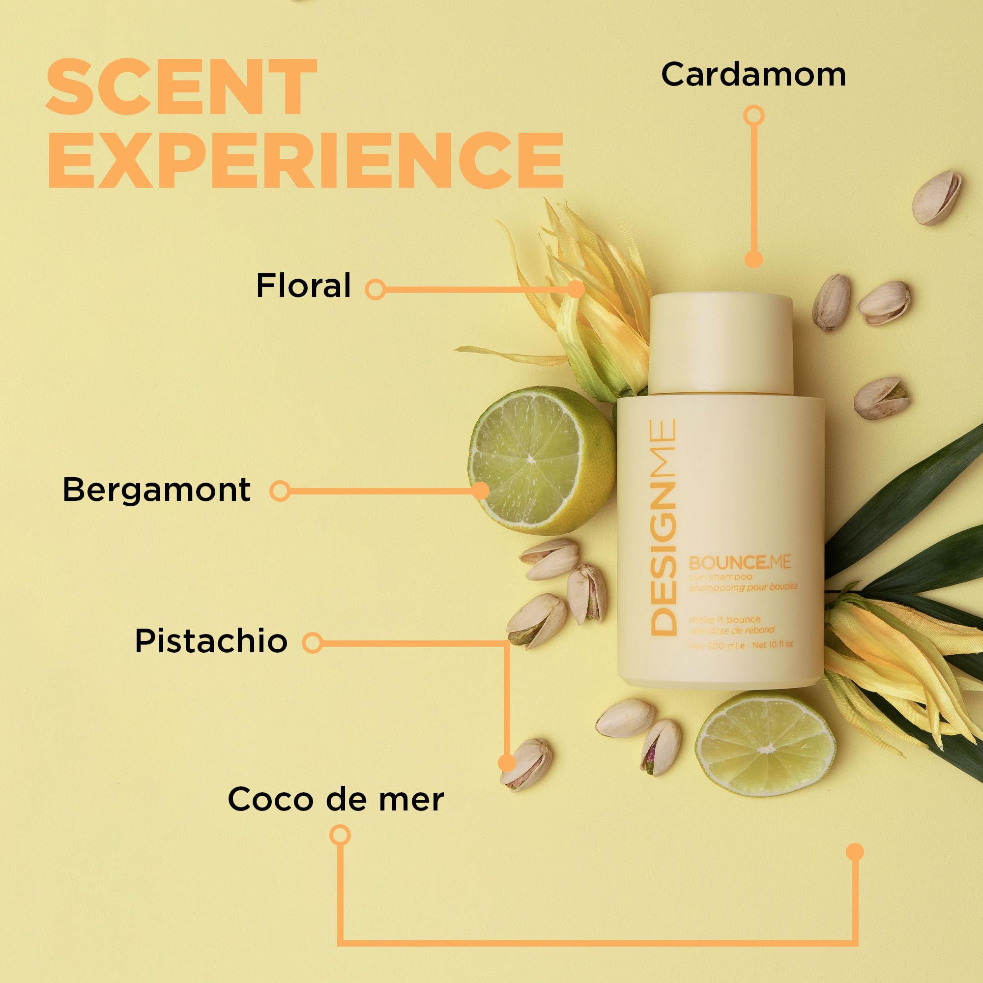 Design.Me Bounce.ME Champú: definicion-rizos, ideal para 2A-4C.