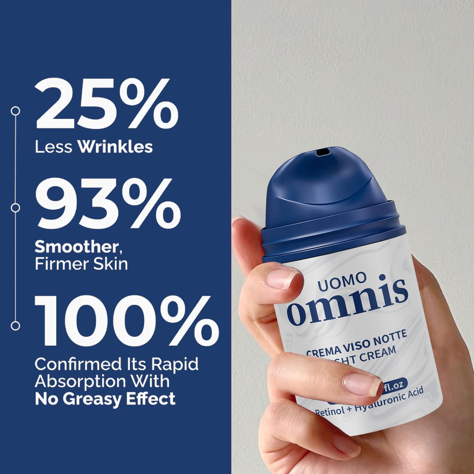 Desiros Omnis Uomo: aceite de oliva y vitamina C fortalecen la barrera y luminosidad