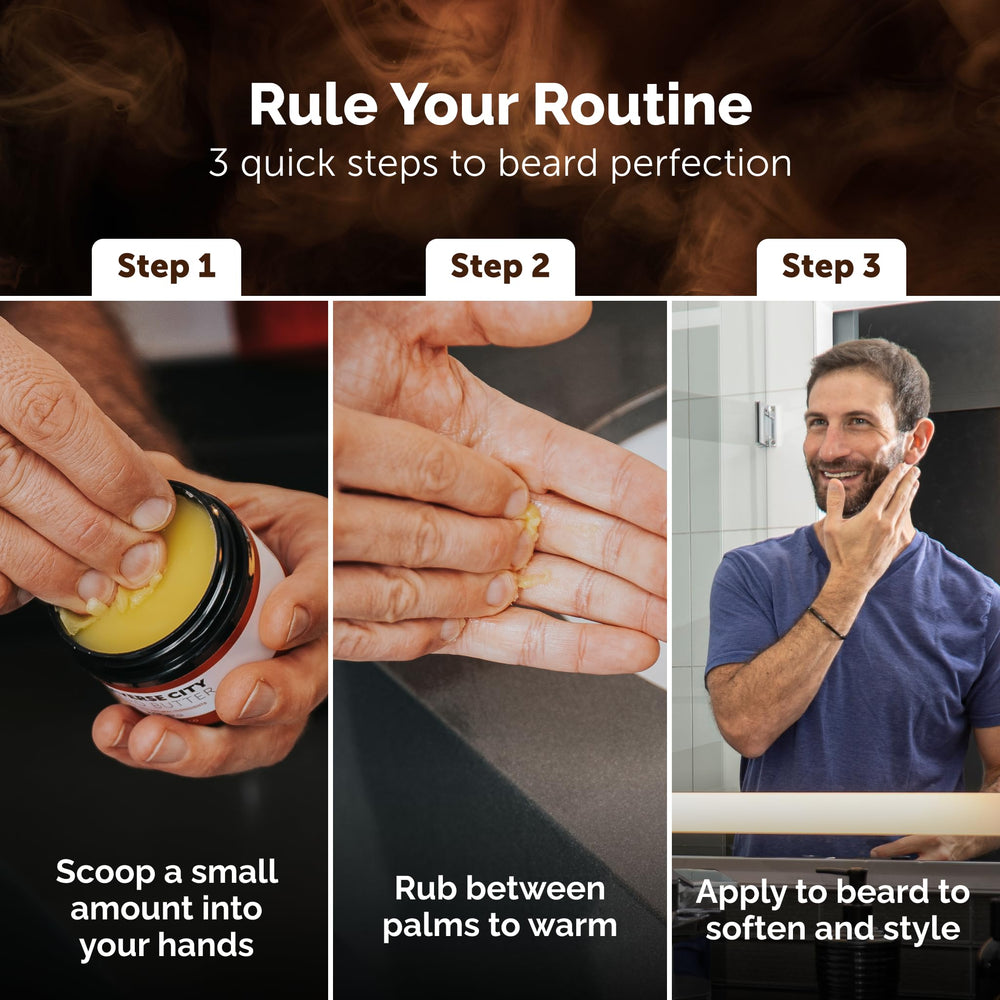 Detroit Grooming Co Mantequilla para barba – perfecta para la rutina diaria de cuidado.