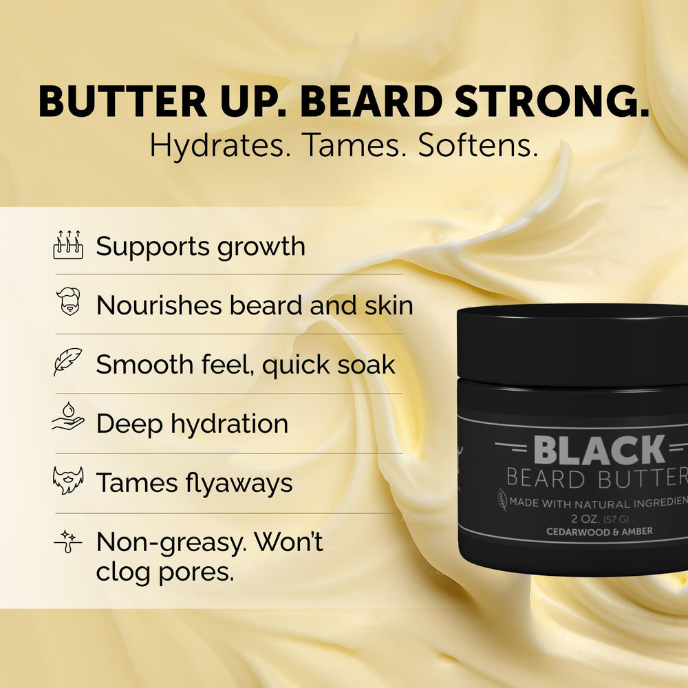 Detroit Grooming Co Mantequilla para barba – aplicación rápida con los dedos para peinado natural.