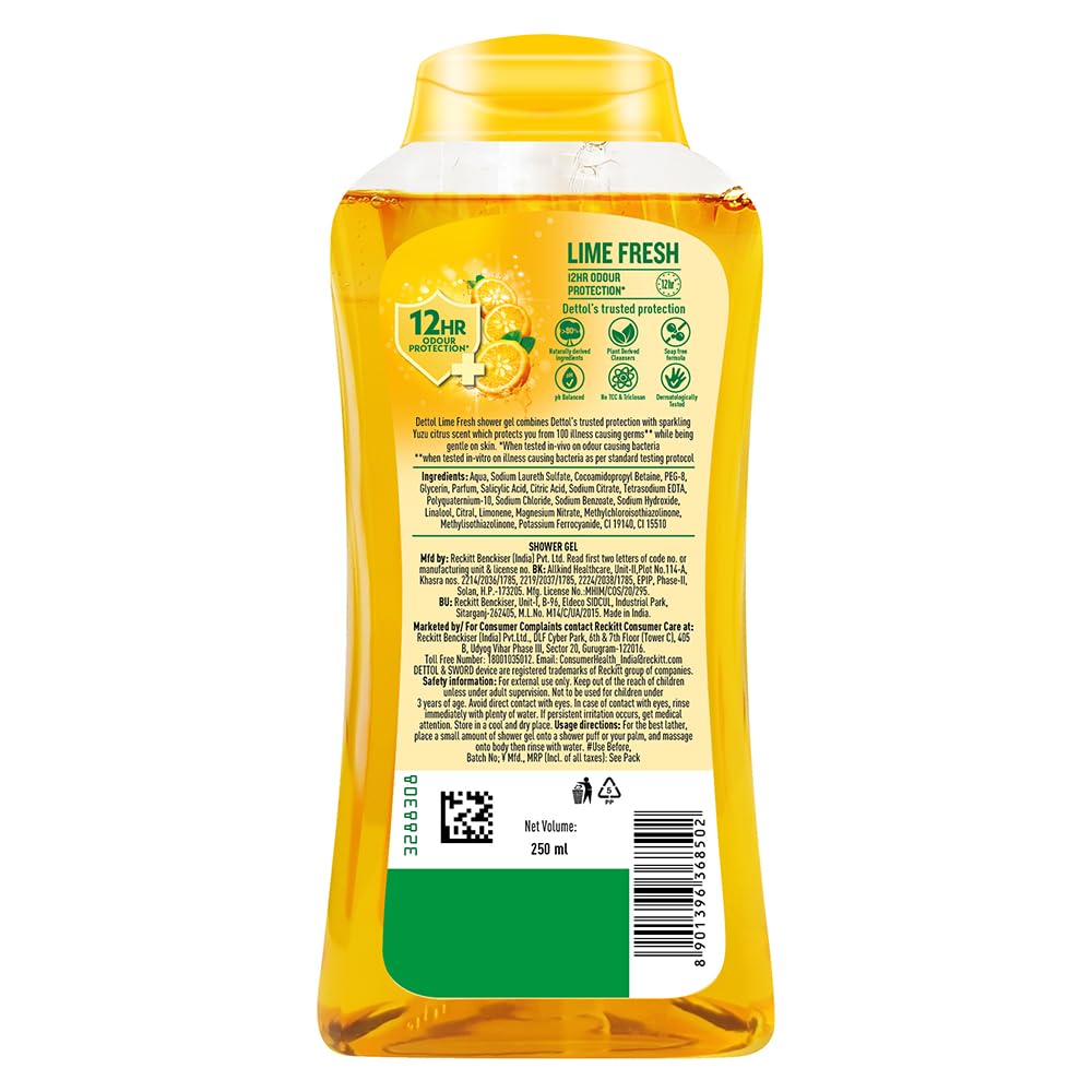 Dettol Cuerpo Lima Fresco, tamaño de viaje, perfecto para viajes o maletas.