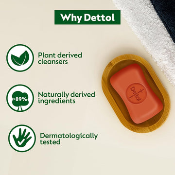 Dettol Jabón Barra Original para rutina diaria de higiene.