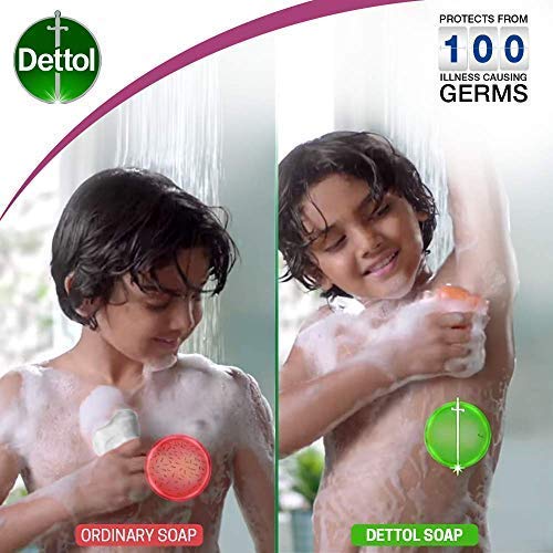 Dettol Jabón cuidado de la piel, aplicación en palma con agua para espuma.