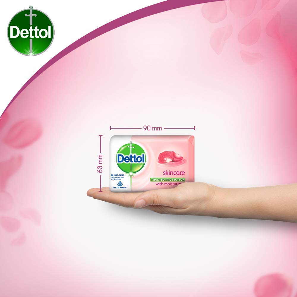 Dettol Jabón cuidado de la piel, textura cremosa para higiene diaria.