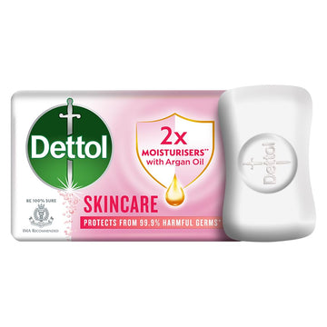 Dettol Jabón: empaque frontal para higiene diaria y fácil identificación.